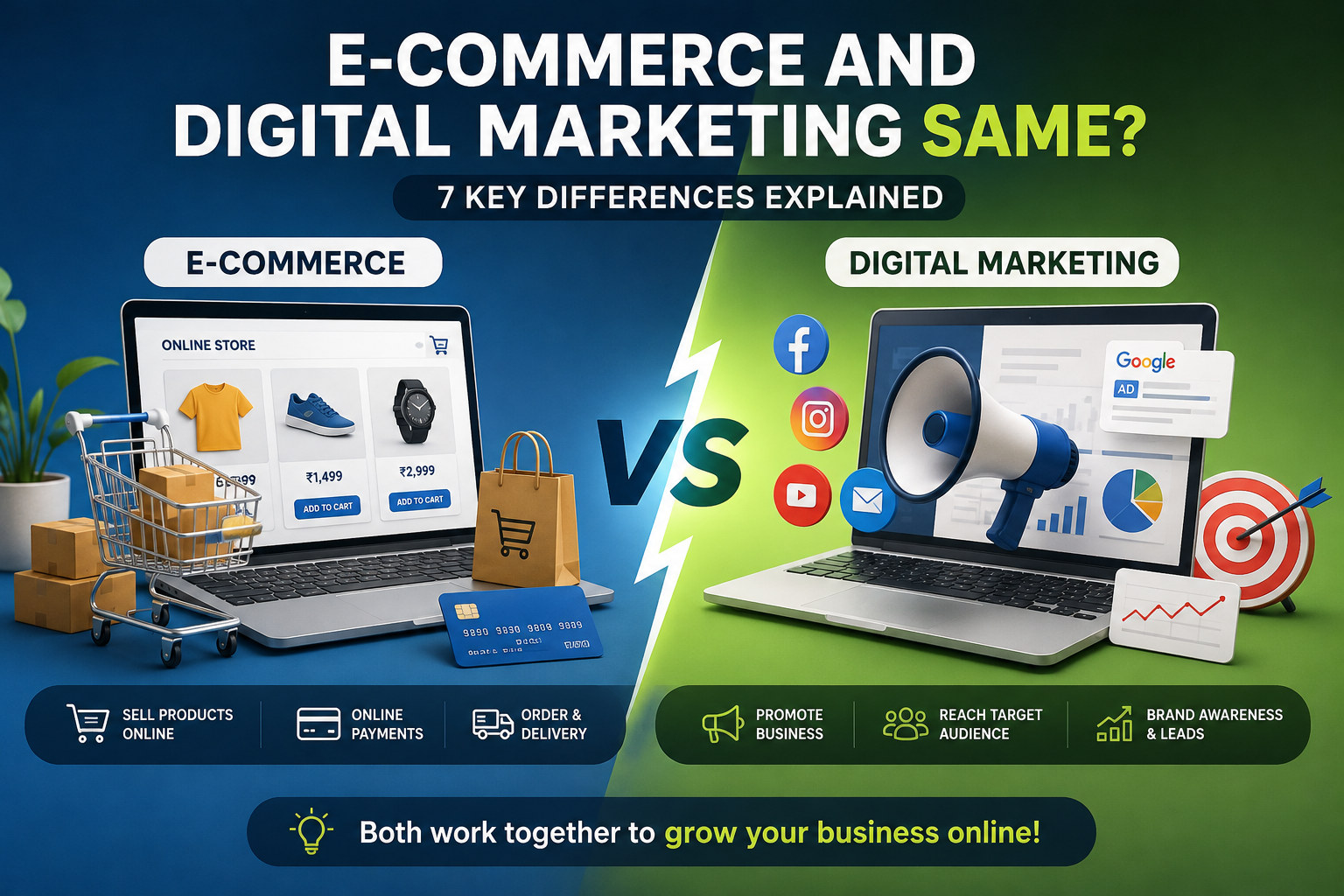 E-Commerce vs Digital Marketing: 7 Key Differences